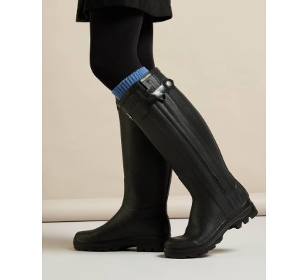 Bottes Chasseur femme doublées cuir noir LE CHAMEAU