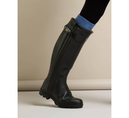 Bottes Chasseur femme doublées cuir noir LE CHAMEAU