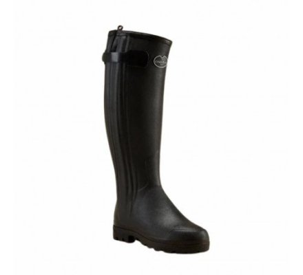 Bottes Chasseur femme doublées cuir noir LE CHAMEAU