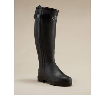 Bottes Chasseur femme doublées cuir noir LE CHAMEAU