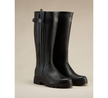 Bottes Chasseur homme doublées néoprène noires LE CHAMEAU