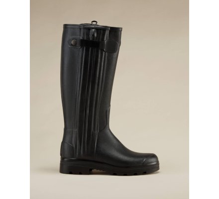 Bottes Chasseur homme doublées néoprène noires LE CHAMEAU