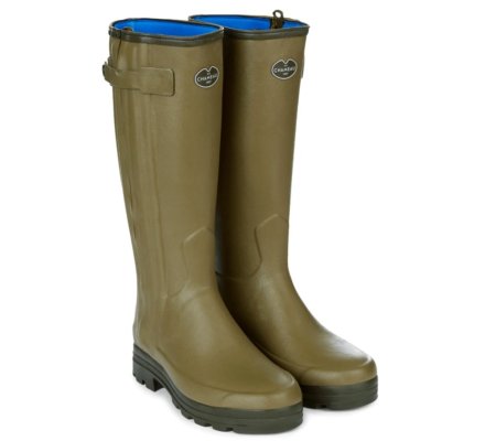 Bottes Chasseur homme doublées néoprène vertes LE CHAMEAU