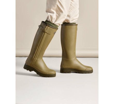 Bottes Chasseur homme doublées néoprène vertes LE CHAMEAU