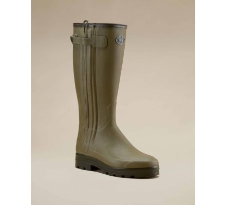 Bottes Chasseur homme doublées néoprène vertes LE CHAMEAU