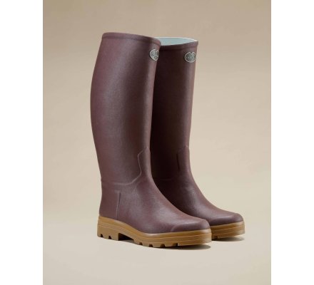 Bottes cuir marron Saint-Hubert homme LE CHAMEAU