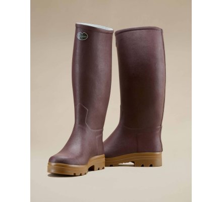 Bottes cuir marron Saint-Hubert homme LE CHAMEAU