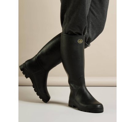 Bottes cuir noir Saint-Hubert homme LE CHAMEAU