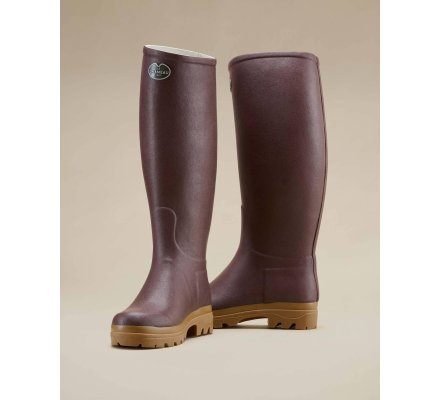 Bottes cuir marron Saint-Hubert femme LE CHAMEAU