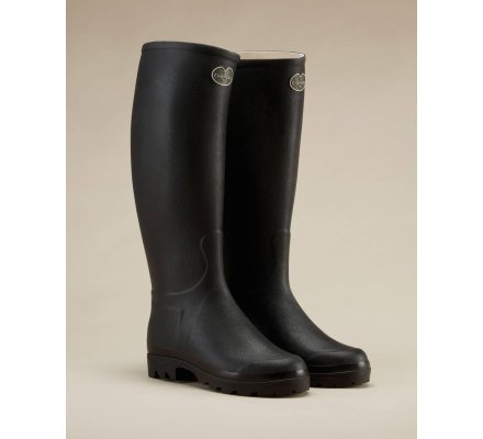 Bottes cuir Noir Saint-Hubert femme LE CHAMEAU