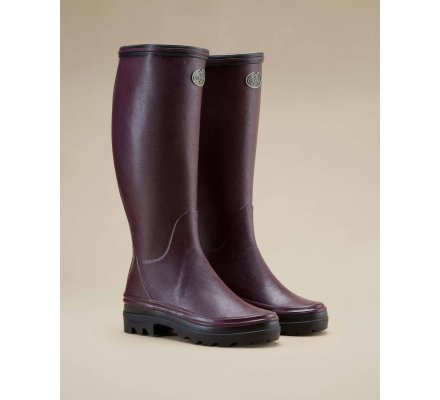Bottes femme Giverny doublées Jersey cerise LE CHAMEAU