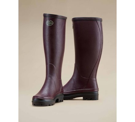 Bottes femme Giverny doublées Jersey cerise LE CHAMEAU