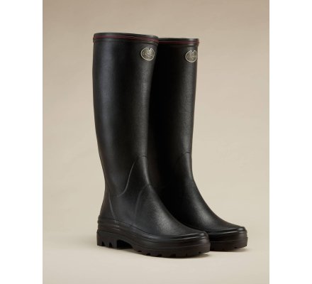 Bottes femme Giverny doublées Jersey noir LE CHAMEAU