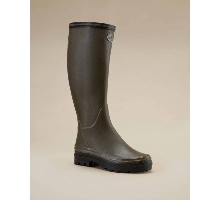 Bottes femme Giverny doublées Jersey vert chameau LE CHAMEAU