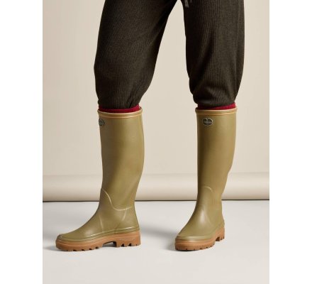 Bottes femme Giverny doublées Jersey vert vierzon LE CHAMEAU