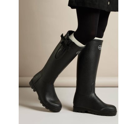 Bottes femme noires Vierzon doublées jersey LE CHAMEAU