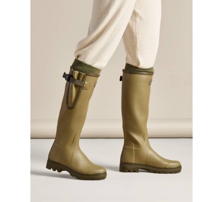 Bottes femme vert Vierzon doublées jersey LE CHAMEAU