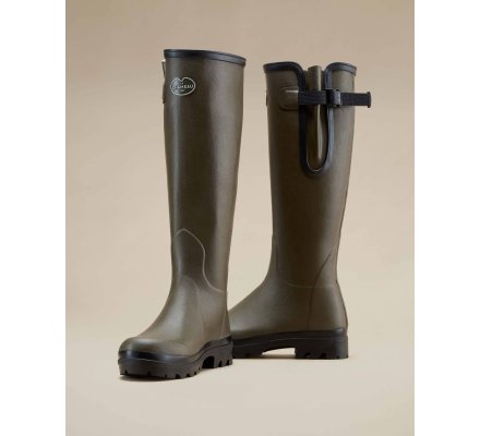 Bottes femme vert foncé Vierzon doublées jersey LE CHAMEAU