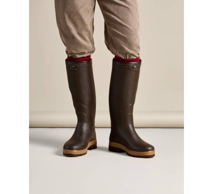 Bottes cuir marron Saint-Hubert Héritage LE CHAMEAU