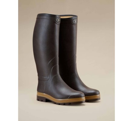 Bottes cuir marron Saint-Hubert Héritage LE CHAMEAU