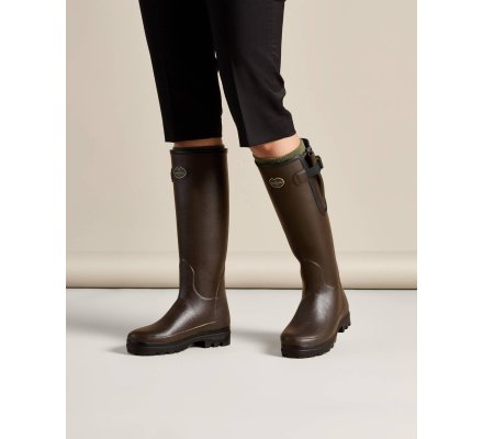 Bottes néoprène femme marron Vierzonord LE CHAMEAU