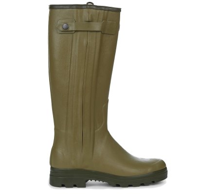 Bottes chasseur homme vert doublées cuir LE CHAMEAU