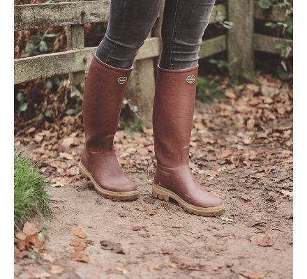Bottes cuir marron Saint Hubert femme LE CHAMEAU 7635