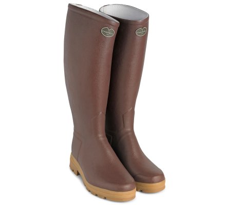 Bottes cuir marron Saint-Hubert homme LE CHAMEAU