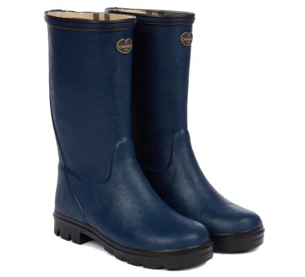 Bottes enfants bleu Aventure Jersey LE CHAMEAU