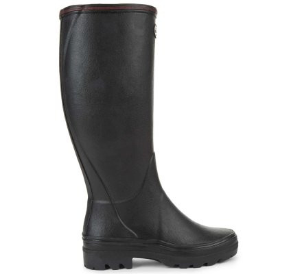 Bottes femme Giverny doublées Jersey noir LE CHAMEAU