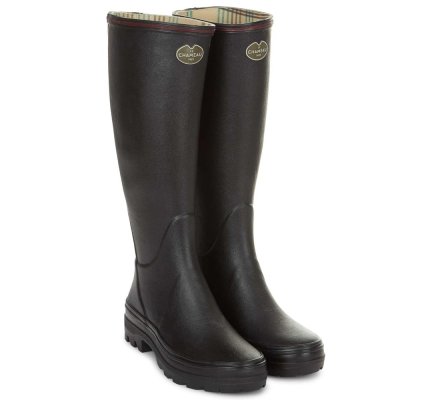 Bottes femme Giverny doublées Jersey noir LE CHAMEAU