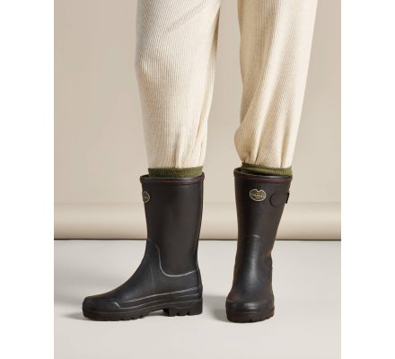 Bottillons femmes noir Giverny Doublés Jersey LE CHAMEAU