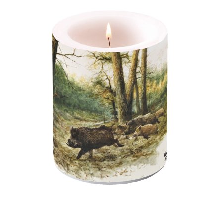 Bougie motif compagnie de sanglier LOVERGREEN