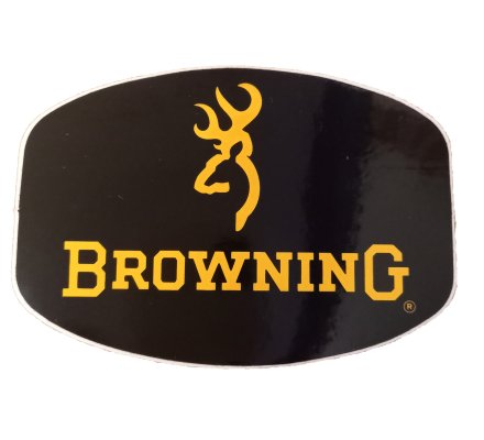 Autocollant Browning jaune et noir 