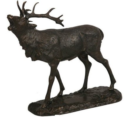 Bronze Cerf au brâme moyen modèle LOVERGREEN