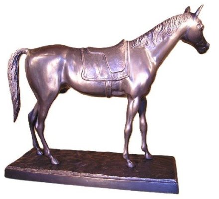 Bronze Cheval sellé LOVERGREEN