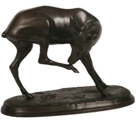 Bronze Chevreuil patte relevée moyen modèle LOVERGREEN