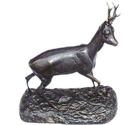 Bronze Chevreuil à l'arrêt grand modèle LOVERGREEN