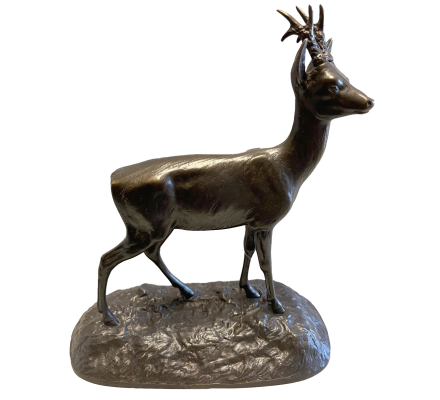 Bronze Chevreuil à l'écoute moyen modèle LOVERGREEN