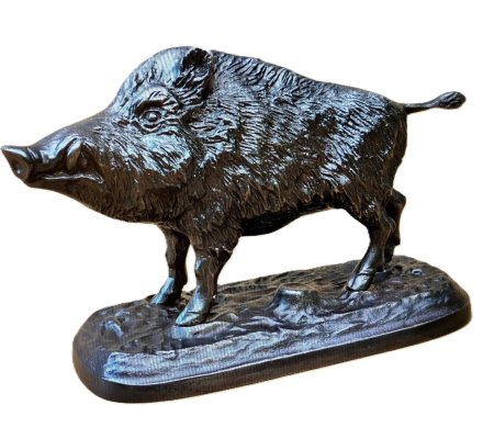 Bronze sanglier à l'écoute LOVERGREEN