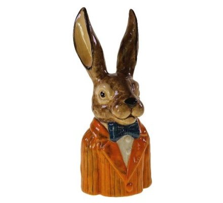 Buste de lièvre décoratif orange LOVERGREEN