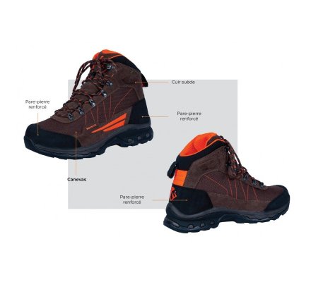 Chaussures de chasse Canvas Spirit marron SOMLYS