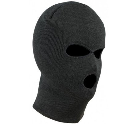 Cagoule trois trous noir PERCUSSION