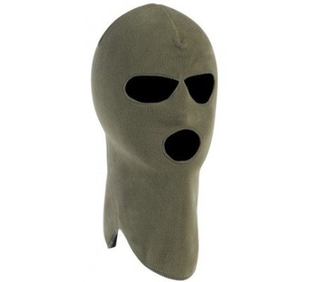 Cagoule polaire trois trous kaki PERCUSSION