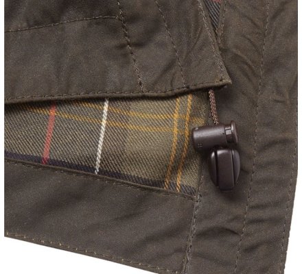 Capuche coton huilé olive SYLKOIL HOOD BARBOUR