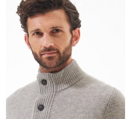Gilet laine patch zip gris BARBOUR