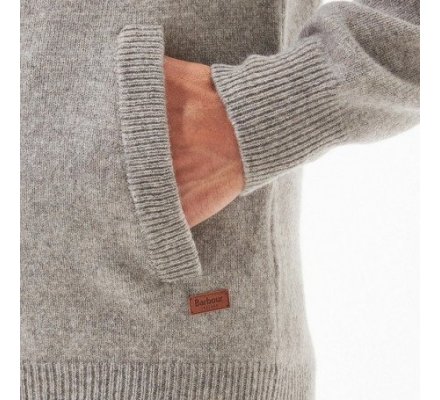 Gilet laine patch zip gris BARBOUR