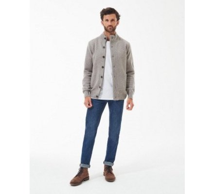 Gilet laine patch zip gris BARBOUR