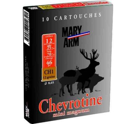 Cartouches chevrotine 12 grains mini-magnum cal 12 Mary Arm