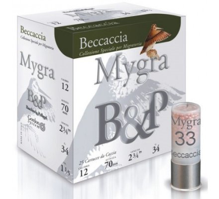 Cartouches Mygra BECCACCIA 34gr cal 12 B&P